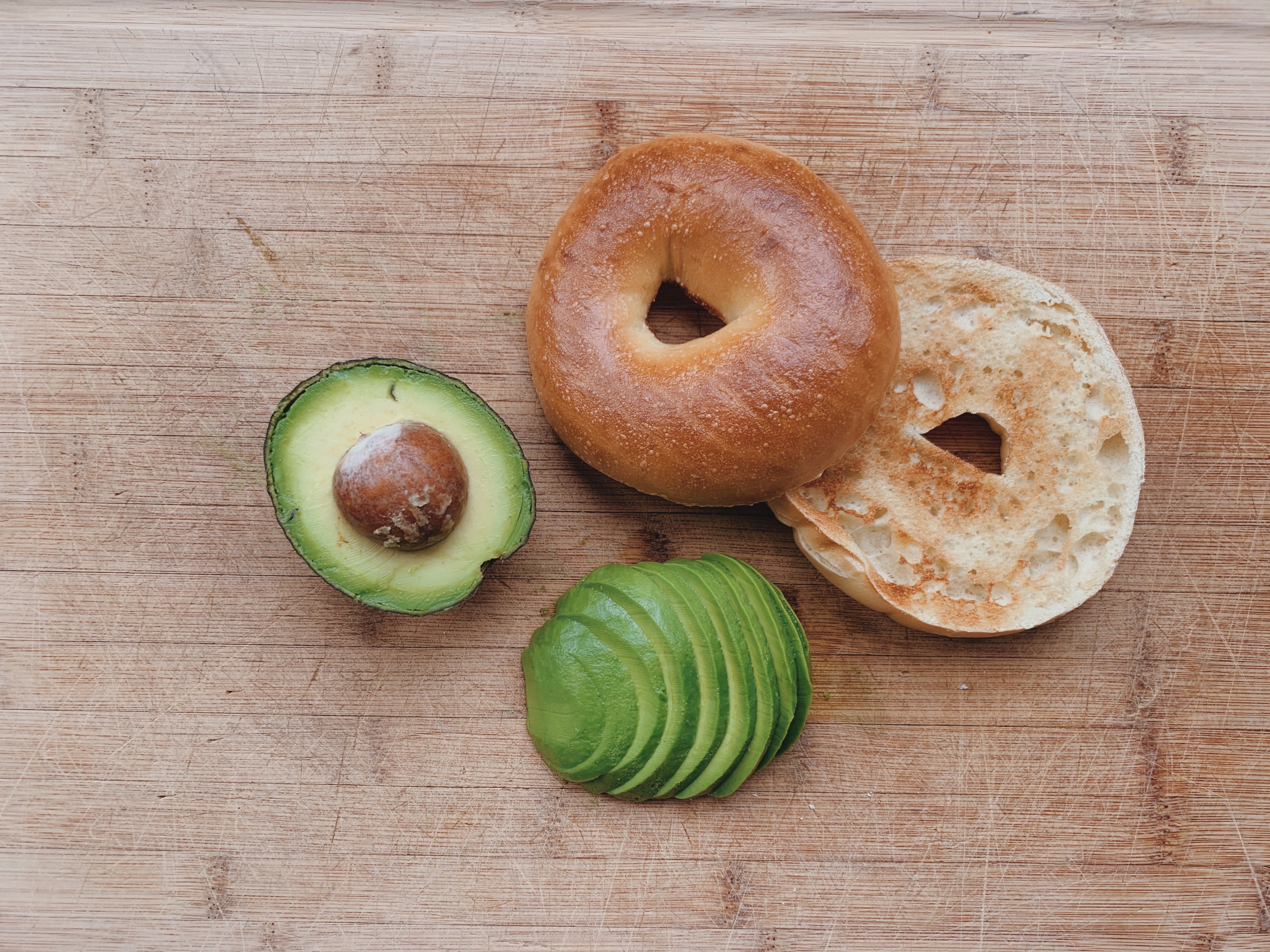 Bagels and avocados